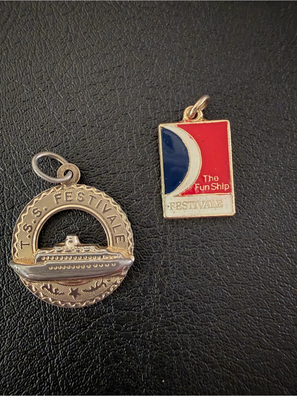 TSS Festivale Cruise Ship Charms - Silver & Enamel